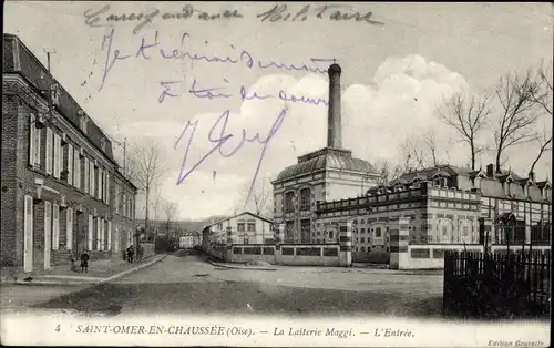 Ak Saint Omer en Chaussée Oise, Die Maggi-Molkerei