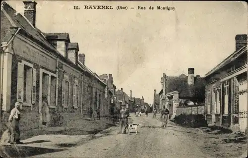 Ak Ravenel Oise, Rue de Montigny