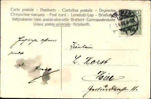 Präge Ak Glückwunsch Ostern, Mädchen, Küken