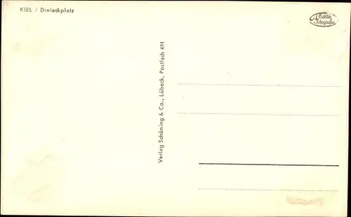 Ak Kiel in Schleswig Holstein, Dreieckplatz aus der Vogelschau