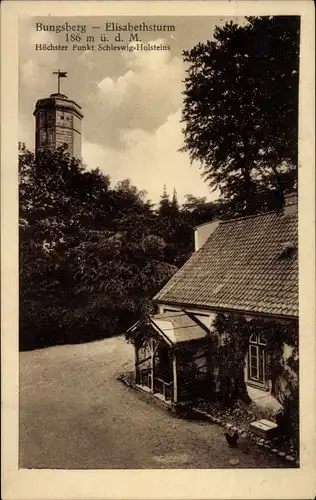 Ak Bungsberg in Ostholstein, Elisabethturm, Höchster Punkt Schleswig-Holsteins