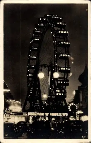 Ak Wien 2 Leopoldstadt, Prater, Riesenrad und Hochschaubahn