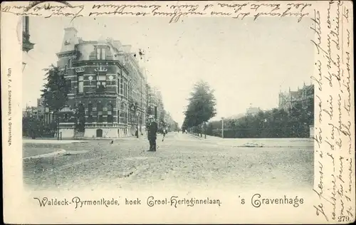 Ak 's Gravenhage Den Haag Südholland, Waldeck-Pyrmontkade, hoek Groot Hertoginnelaan