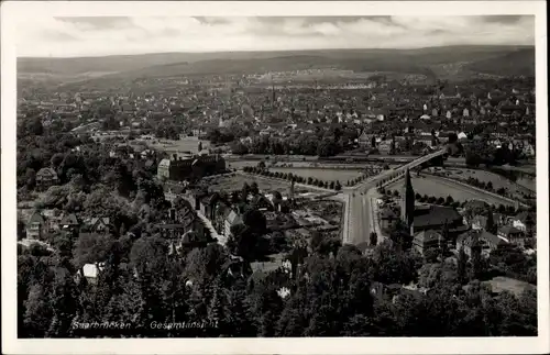 Ak Saarbrücken im Saarland, Stadtpanorama