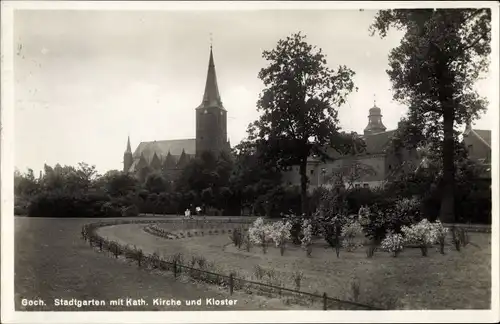 Ak Goch am Niederrhein, Stadtgarten, Katholische Kirche, Kloster