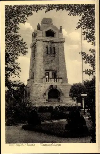 Ak Weißenfels an der Saale, Bismarckturm, Außenansicht