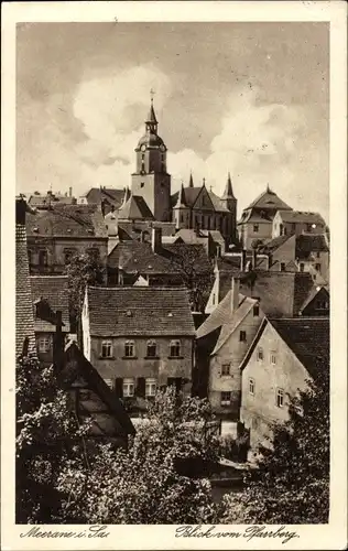 Ak Meerane in Sachsen, Blick vom Pfarrberg, Kirche