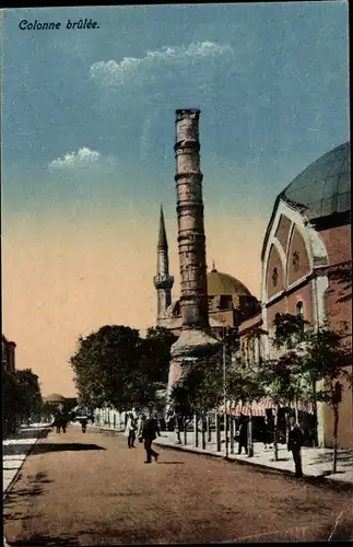 Ak Konstantinopel Istanbul Türkei, Colonne brulee