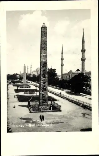 Ak Konstantinopel Istanbul Türkei, Sultan Ahmed Moschee, Obelisk