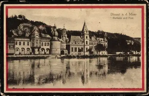 Ak Dinant Wallonien Namur, Rathaus und Post