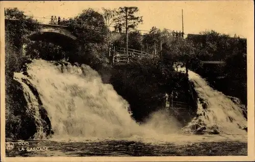 Ak Coo Wallonien Lüttich, La Cascade, Pont