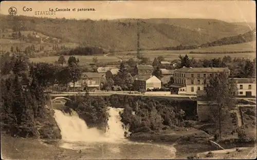 Ak Coo Stavelot Wallonien Lüttich, La Cascade et Panorama