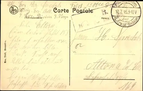 Ak Roeselare Roeselaere Rousselare Roulers Westflandern, Steenweg van Meenen