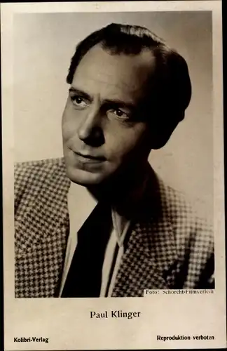 Ak Schauspieler Paul Klinger, Portrait