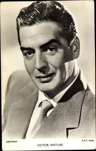 Ak Schauspieler Victor Mature, Portrait