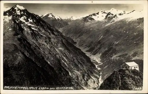 Foto Ak Sölden in Tirol, Brunnenkogelhaus, Ventertal