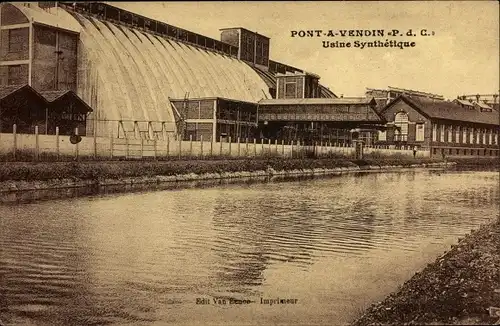 Ak Pont à Vendin Pas de Calais, Usine Synthetique