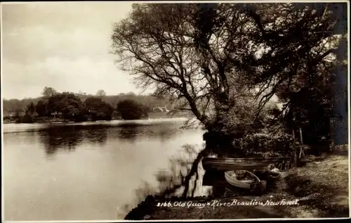 Ak Beaulieu Hampshire England, Old Quay, River, Newforest