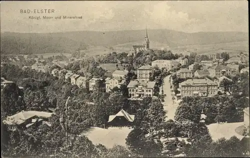 Ak Bad Elster im Vogtland, Blick auf den Ort