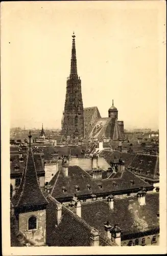 Ak Wien 1 Innere Stadt, Stefanskirche v. Franziskanerturm