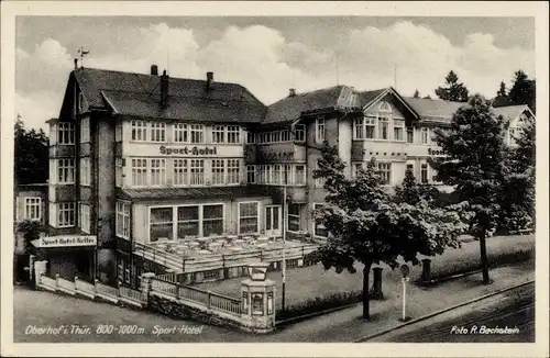 Ak Oberhof Thüringen, Sporthotel, Außenansicht,Terrasse