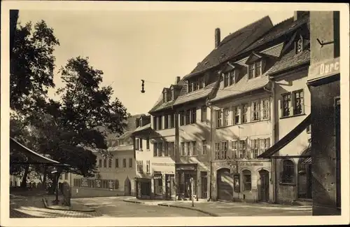 Foto Ak Lutherstadt Eisleben, Marktberg, Häuserreihe