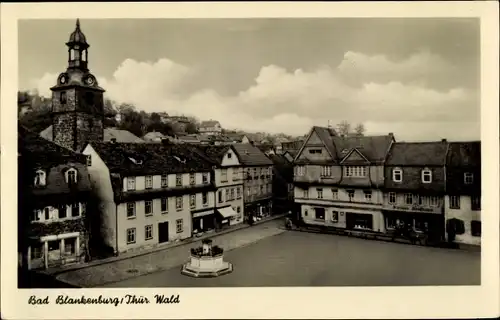 Ak Bad Blankenburg in Thüringen, Marktplatz, Glockenturm