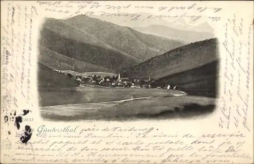 Ak Günterstal Freiburg im Breisgau, Panorama