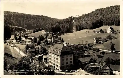 Ak Freudenstadt im Schwarzwald, Cafe Christophstal, Sprungschanze, Bärenschlössle