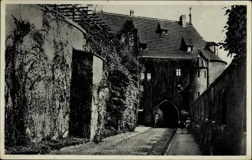 Ak Altenburg in Thüringen, Hinterer Schlossausgang