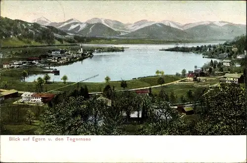 Ak Egern am Tegernsee Oberbayern, Panorama