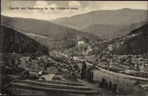 Ak Hardenburg Bad Dürkheim in der Pfalz, Jägertal, Panorama