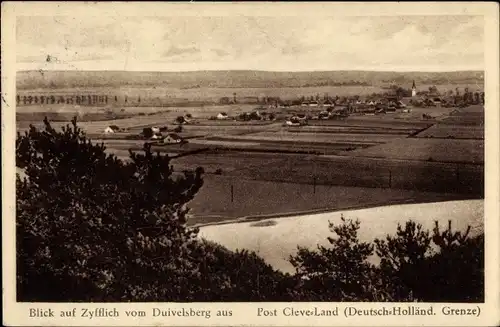 Ak Zyfflich Kranenburg am Niederrhein, Blick vom Duivelsberg