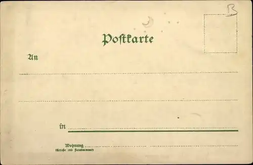 Mondschein Litho Porta Westfalica an der Weser, Panorama