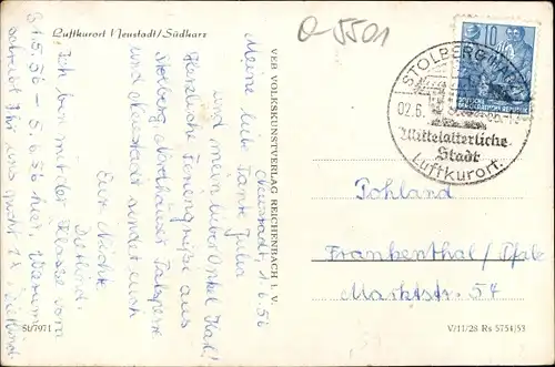 Ak Neustadt in Thüringen, Straßenpartie, Kirchturm