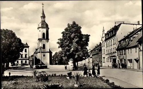 Ak Triptis in Thüringen, Markt, Brunnen, Kirche