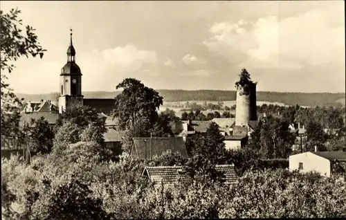 Ak Triptis in Thüringen, Blick über die Dächer, Kirchturm