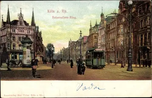 Ak Köln am Rhein, Hohenzollernring, Straßenbahn