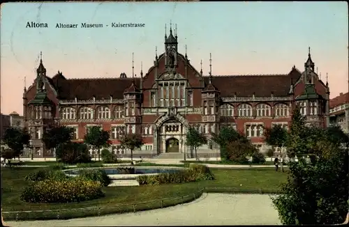 Ak Hamburg Altona, Museum, Kaiserstraße