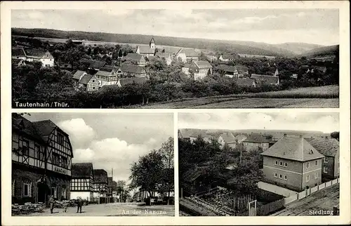 Ak Tautenhain in Thüringen, Siedlung, An der Kanone, Gesamtansicht