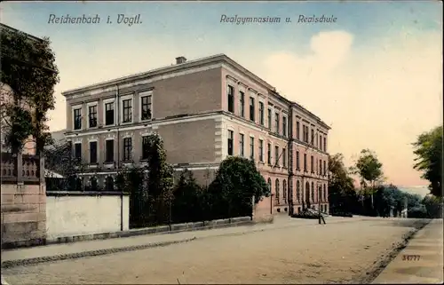 Ak Reichenbach im Vogtland, Realgymnasium, Realschule