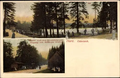 Ak St. Andreasberg Braunlage im Oberharz, Rehberger Graben, Oderteich