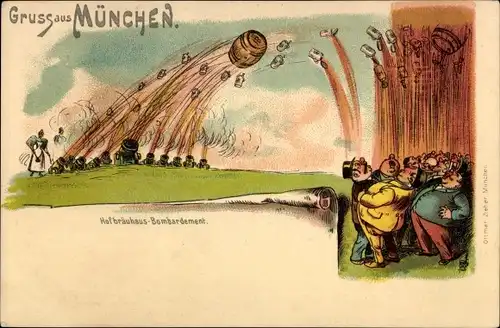 Litho München, Hofbräuhaus, Bombardement