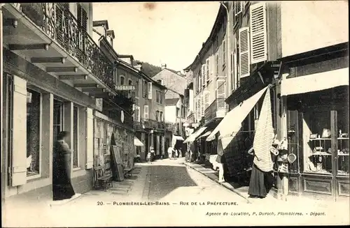 Ak Plombières les Bains Lothringen Vosges, Rue de la Prefecture