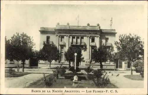 Ak Buenos Aires Argentinien, Banco de la Nación Argentina, Las Flores