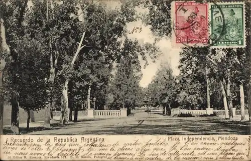 Ak Mendoza Argentinien, Plaza Independencia