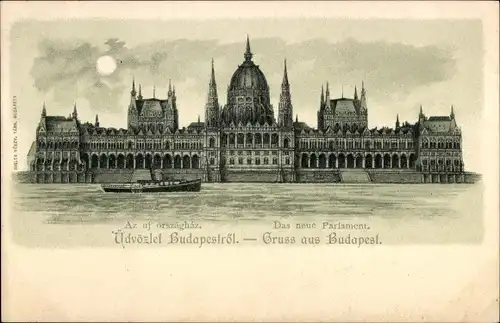 Litho Budapest Ungarn, Parlament