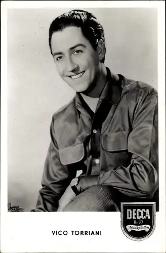 Ak Sänger und Schauspieler Vico Torriani, Porträt, DECCA
