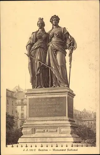 Ak Genf Genf Schweiz, Nationaldenkmal