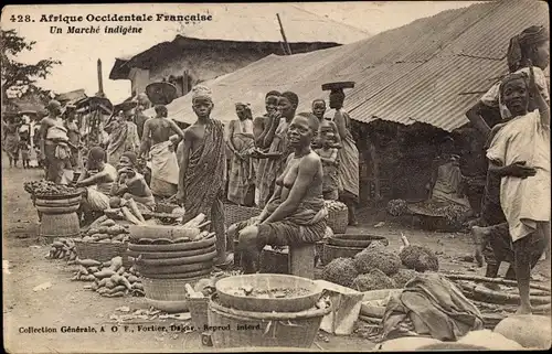 Ak Dakar Senegal, Ein indigener Markt, Kaufleute